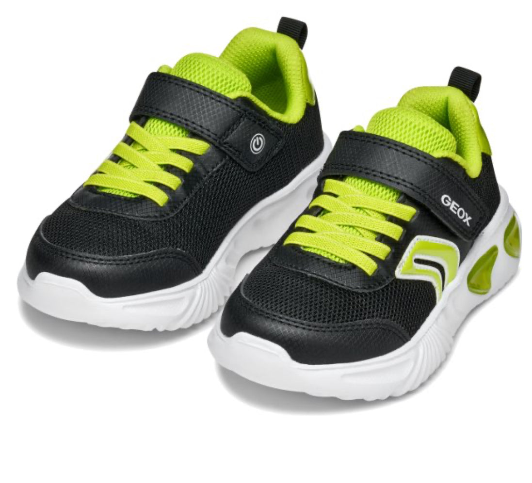 Geox J Assister Light Up Black / Lime