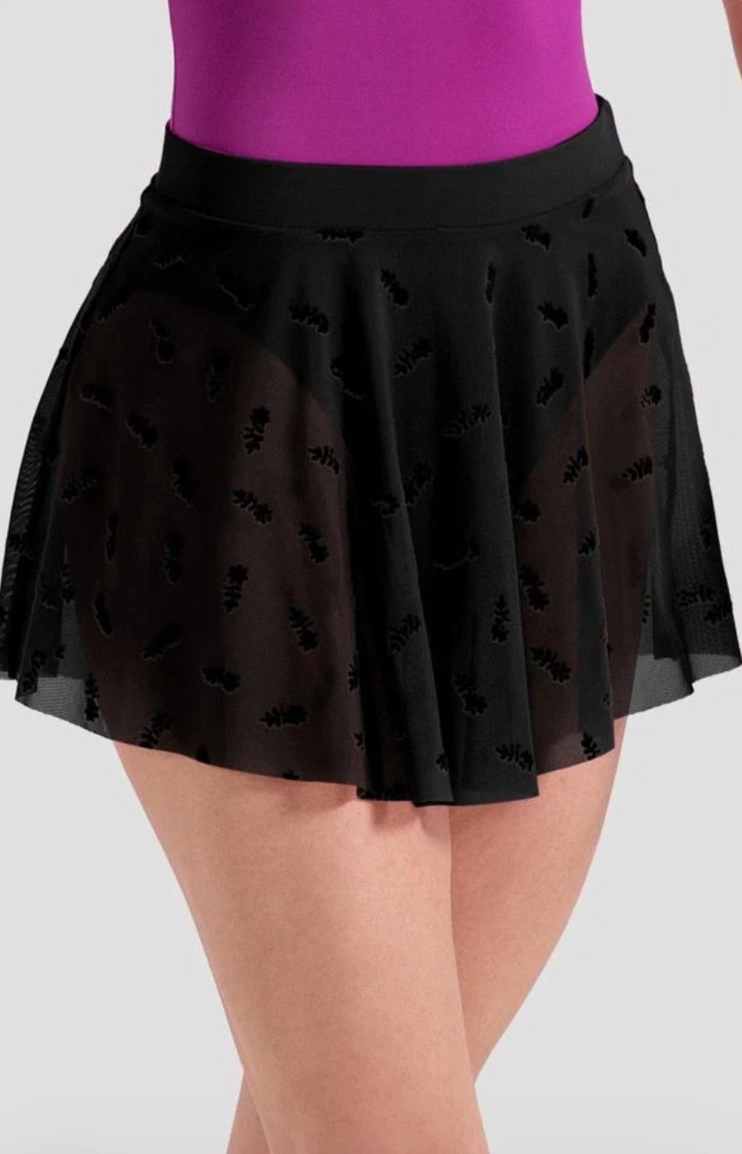 Bloch Black Eleanor Floral Mesh Skirt