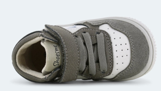 Shoesme Grey & White Flexible Hi-Top Boots