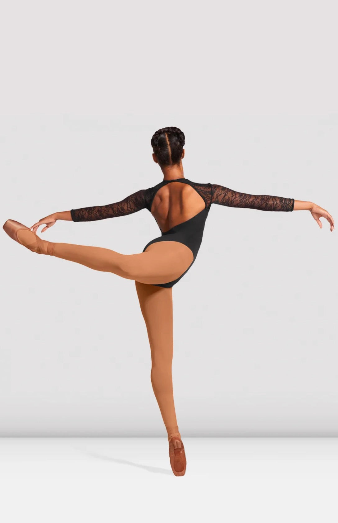 Bloch Black Lace Sleeve Kate Leotard