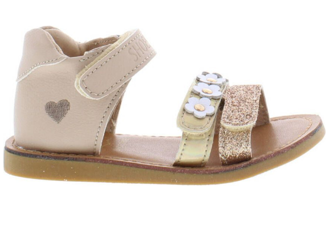 Shoesme Gold & Beige Sandals