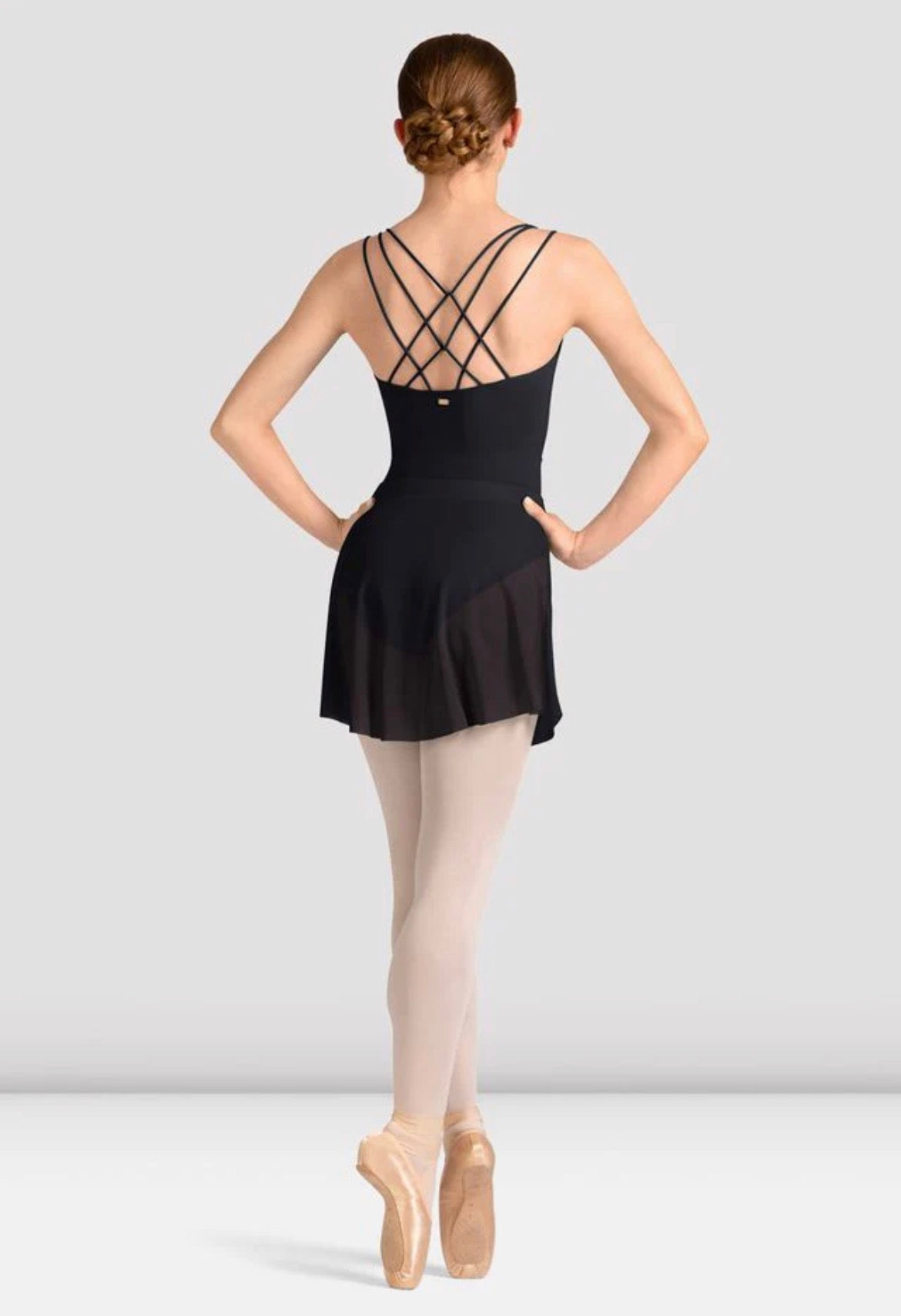 Mirella Ladies Celeste Black Mesh Skirt