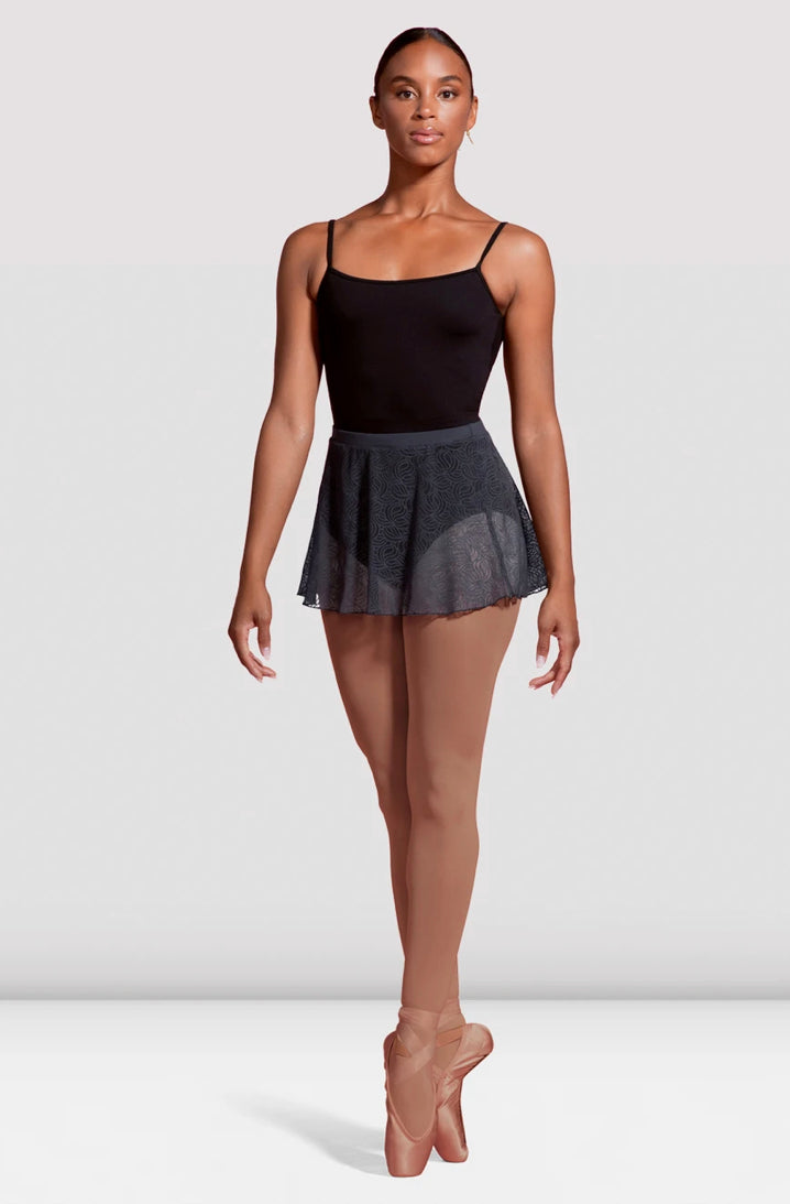 Mirella Ladies Seville Pewter Spliced Lace Skirt