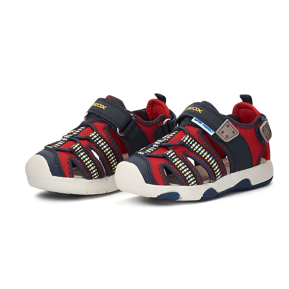 Geox Multy Red & Navy Sandals