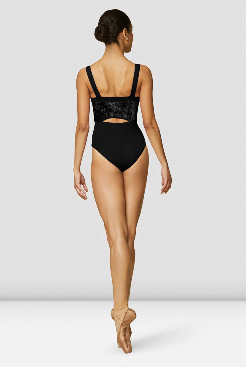 Bloch Akiri Wide Strap Velvet Bodice Leotard