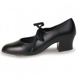 Roch Valley Black Cuban Heel Tap Shoes