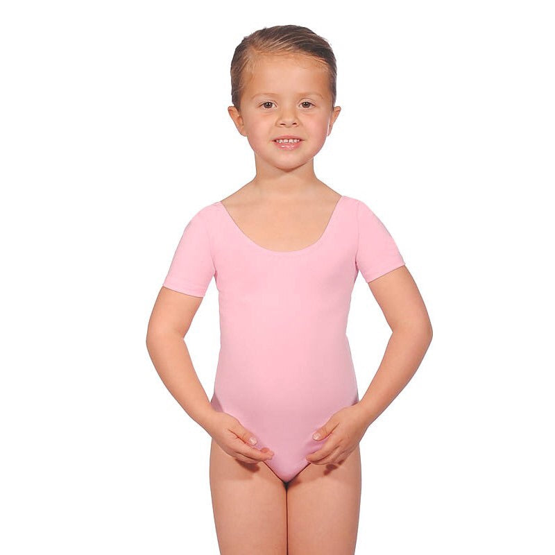 Roch Valley Pink Short Sleeved Regulation Leotard