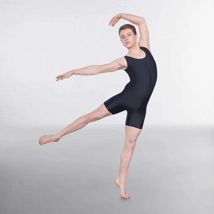 1st Position Male Sleeveless Scoop Neck Biketard