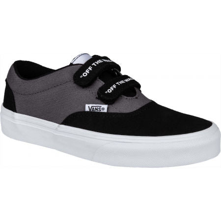 Grey store velcro vans