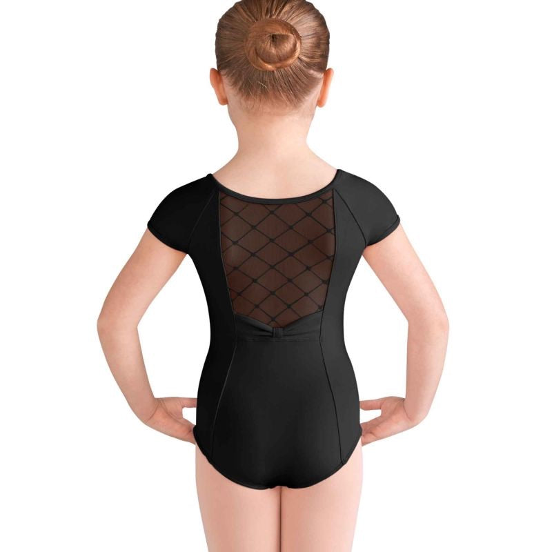 Bloch Girls Black Cap Sleeve Leotard - TheShoeZoo