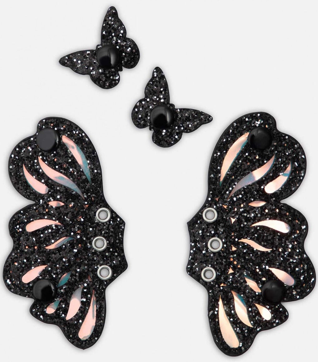 Lelli Kelly Black Patent Fairy Wings Boots