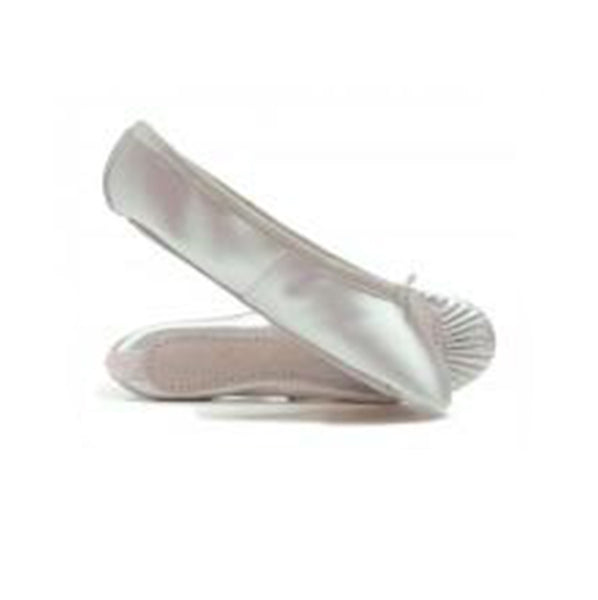 Katz White Satin Full Sole Ballet Shoes