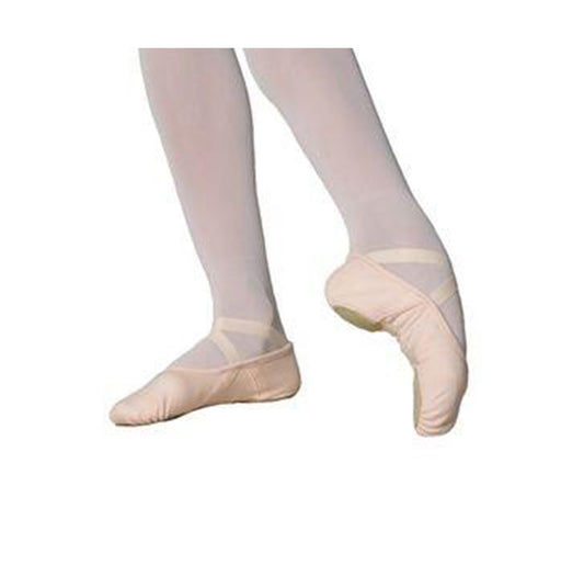 Freed Top Spin Pink Canvas Split Sole Ballet Shoes - TheShoeZoo