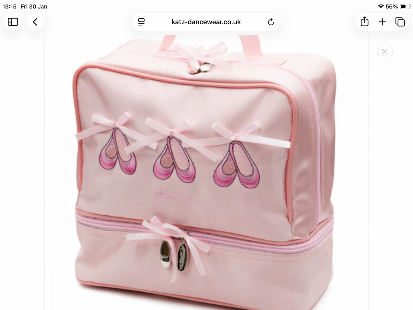 Girls Pink Satin Ballet Ballerina Shoe Dance Hand Bag