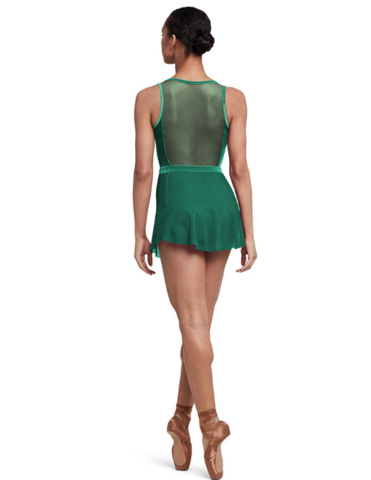 Bloch Emerald Green Avery Velvet Waist Pull On Skirt