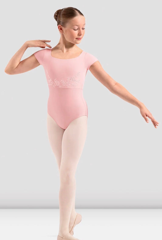 Mirella Girls Pink Adagio Open Back Leotard