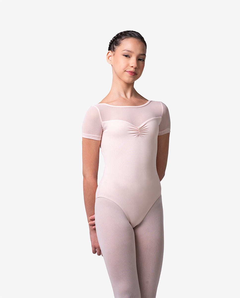 Lulli Light Pink Cap Sleeved Josie Leotard