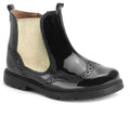 Start Rite Chelsea black and gold patent