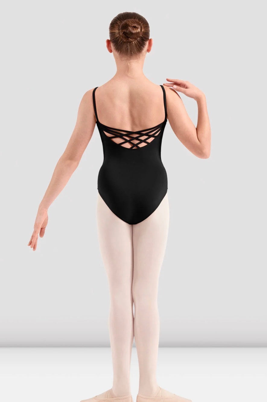 Mirella Girls Black Adagio Cross Back Leotard
