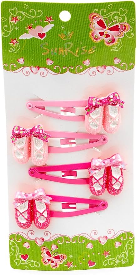 Katz Pink Ballet Shoe Dance Hairclips