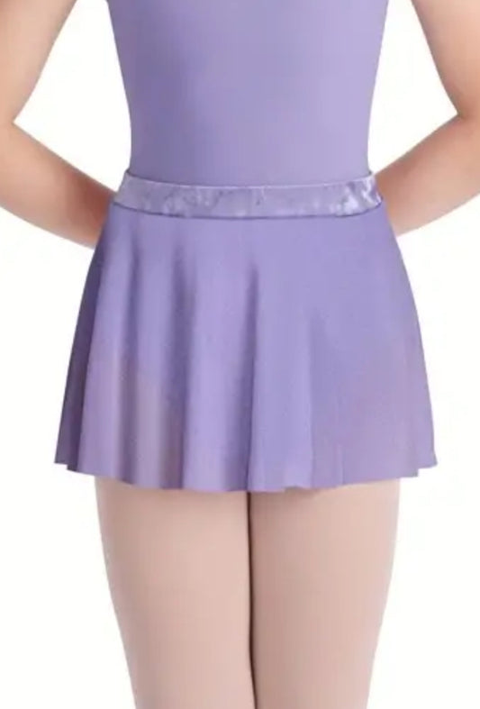 Bloch Child’s Lilac Sadie Velvet Waist Pull On Skirt