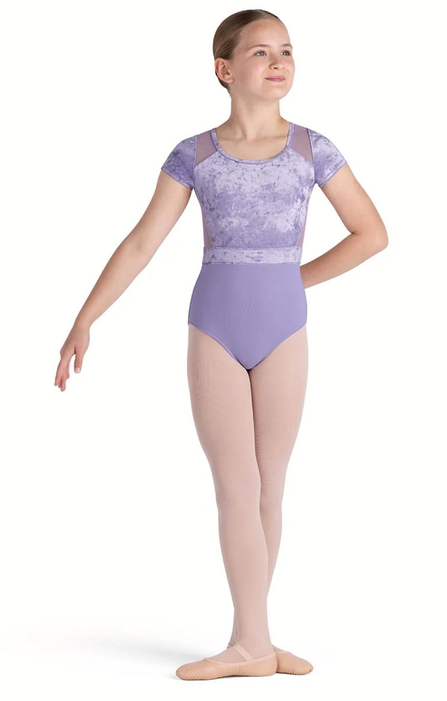 Bloch Lilac Amelia Cap Sleeve Cross Back Leotard