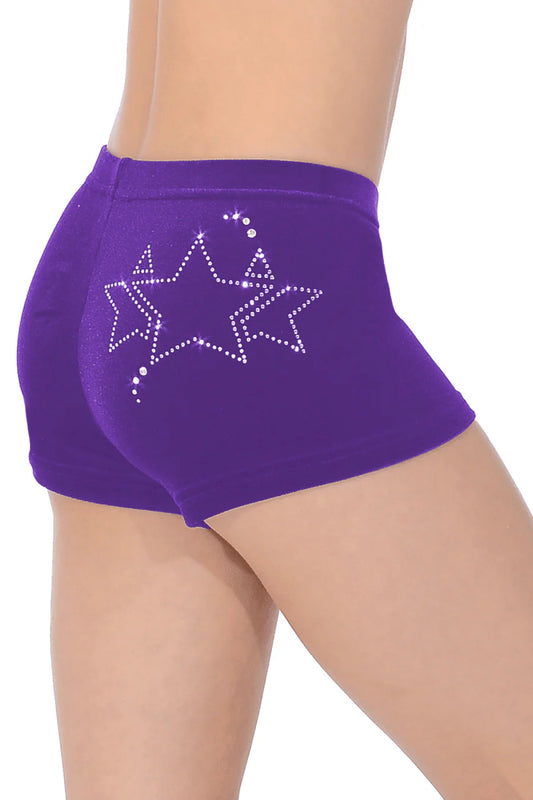 The Zone Purple Star Motif Gymnastics Shorts