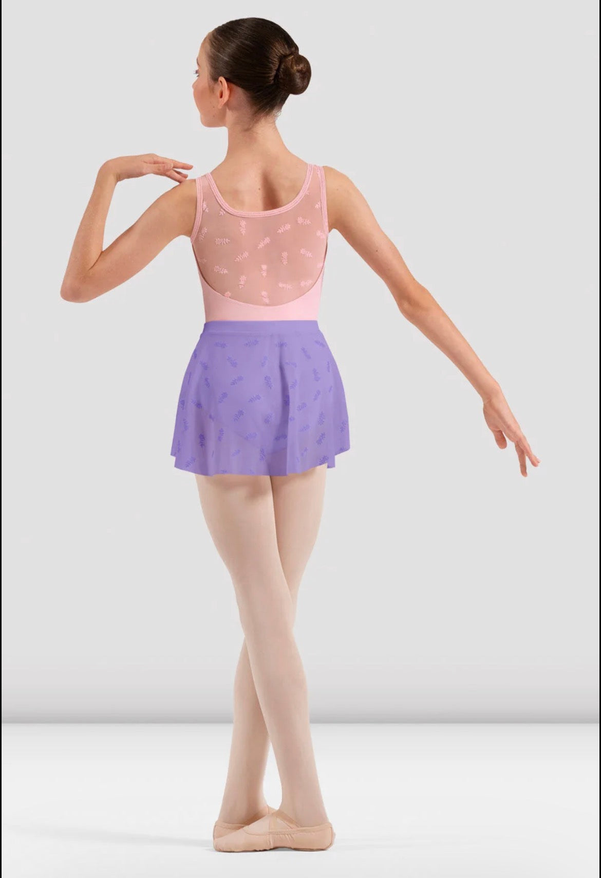 Bloch Lilac Mila Girl’s Floral Mesh Skirt