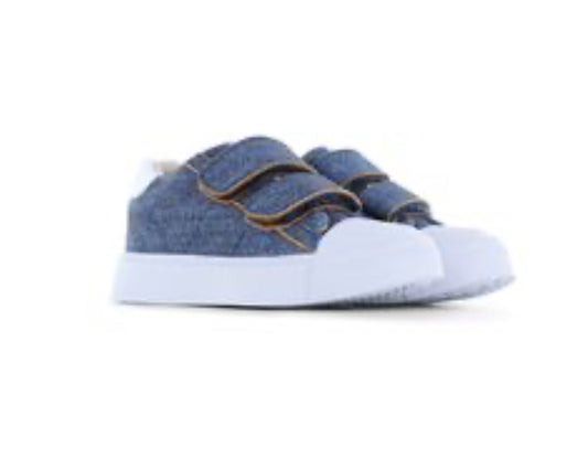 Shoesme Jeans Blue Leather Lined Sneakers