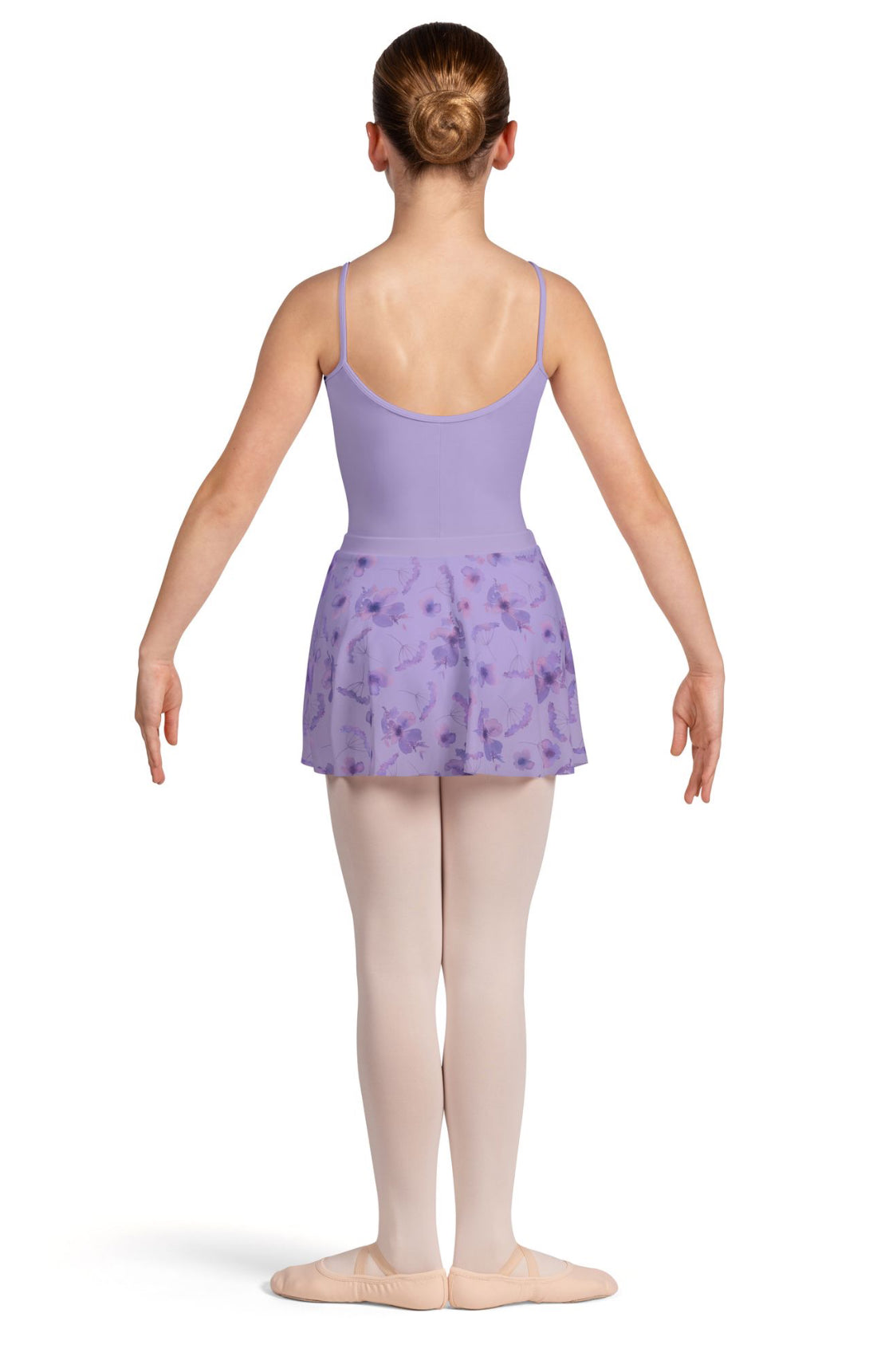 Bloch Lilac Floral Mesh Pull On Skirt