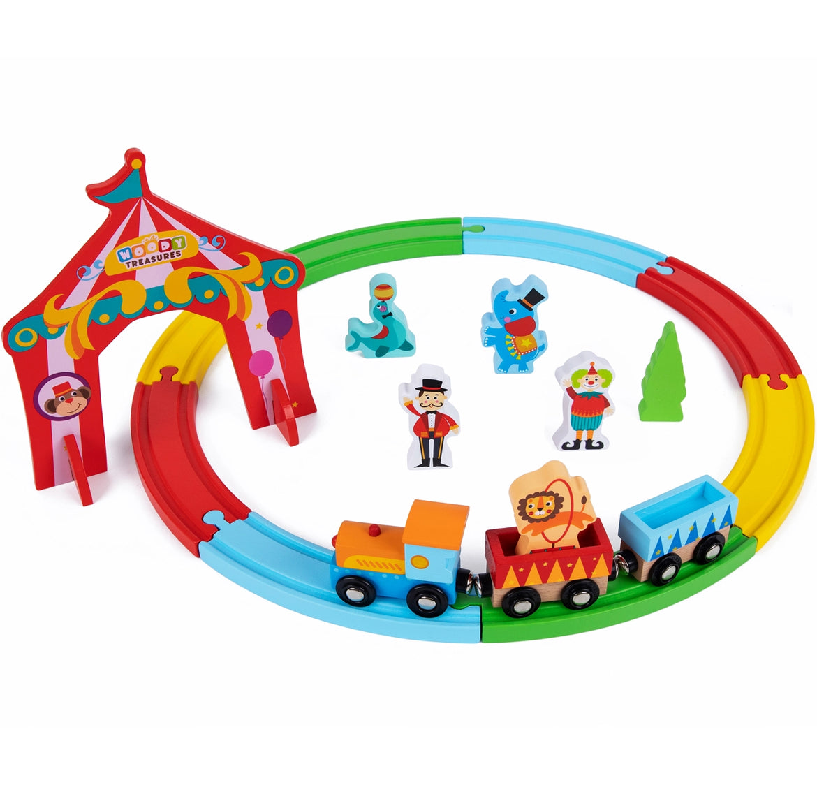 Woody Treasures Wooden Circus Train