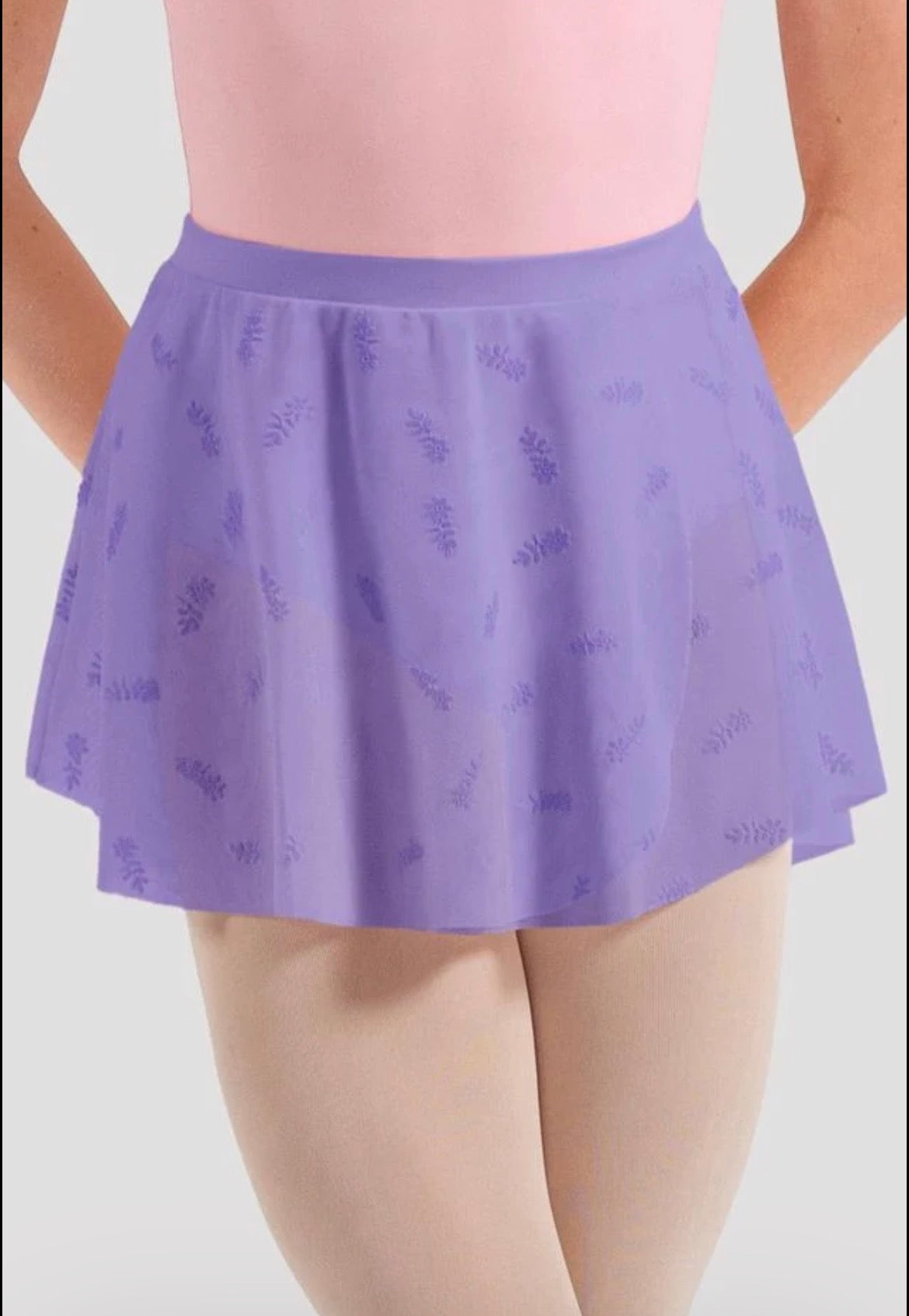 Bloch Lilac Mila Girl’s Floral Mesh Skirt