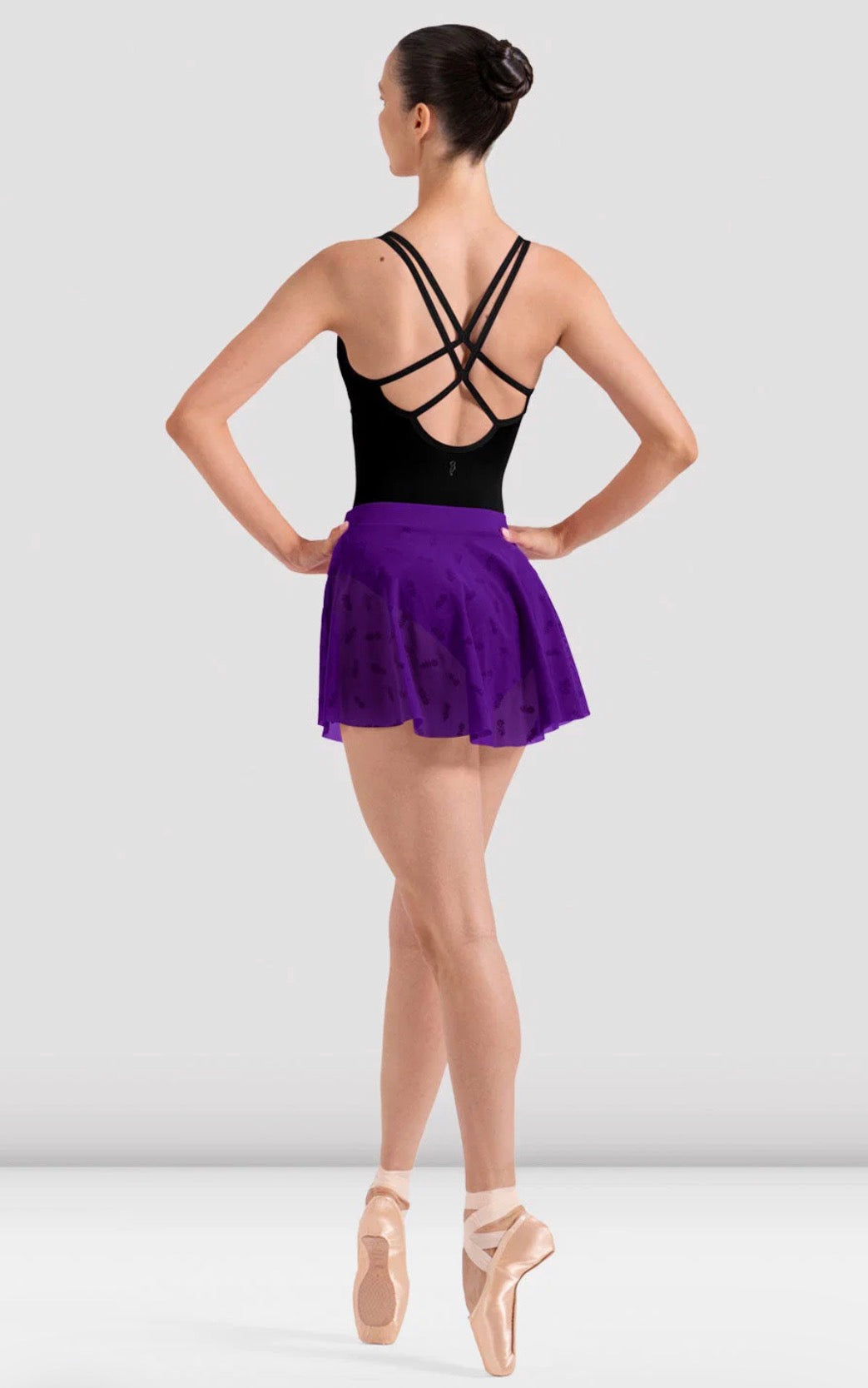 Bloch Deep Purple Eleanor Floral Mesh Skirt