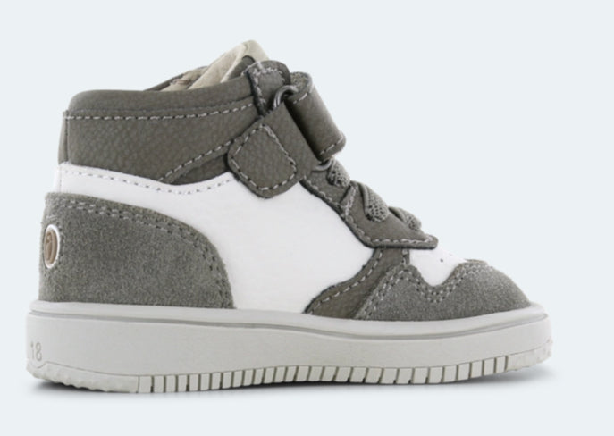 Shoesme Grey & White Flexible Hi-Top Boots