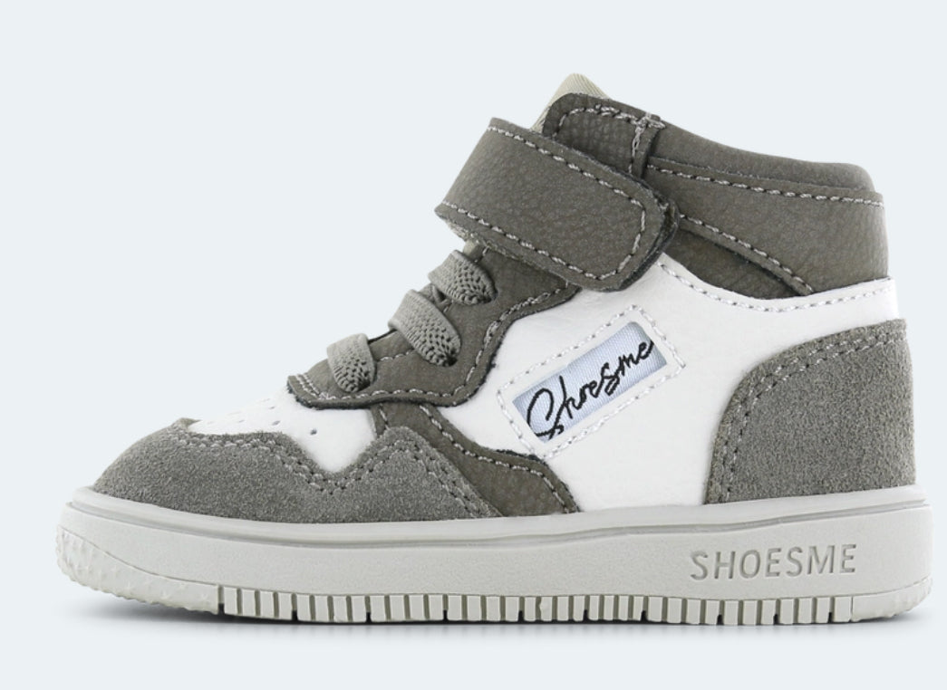 Shoesme Grey & White Flexible Hi-Top Boots