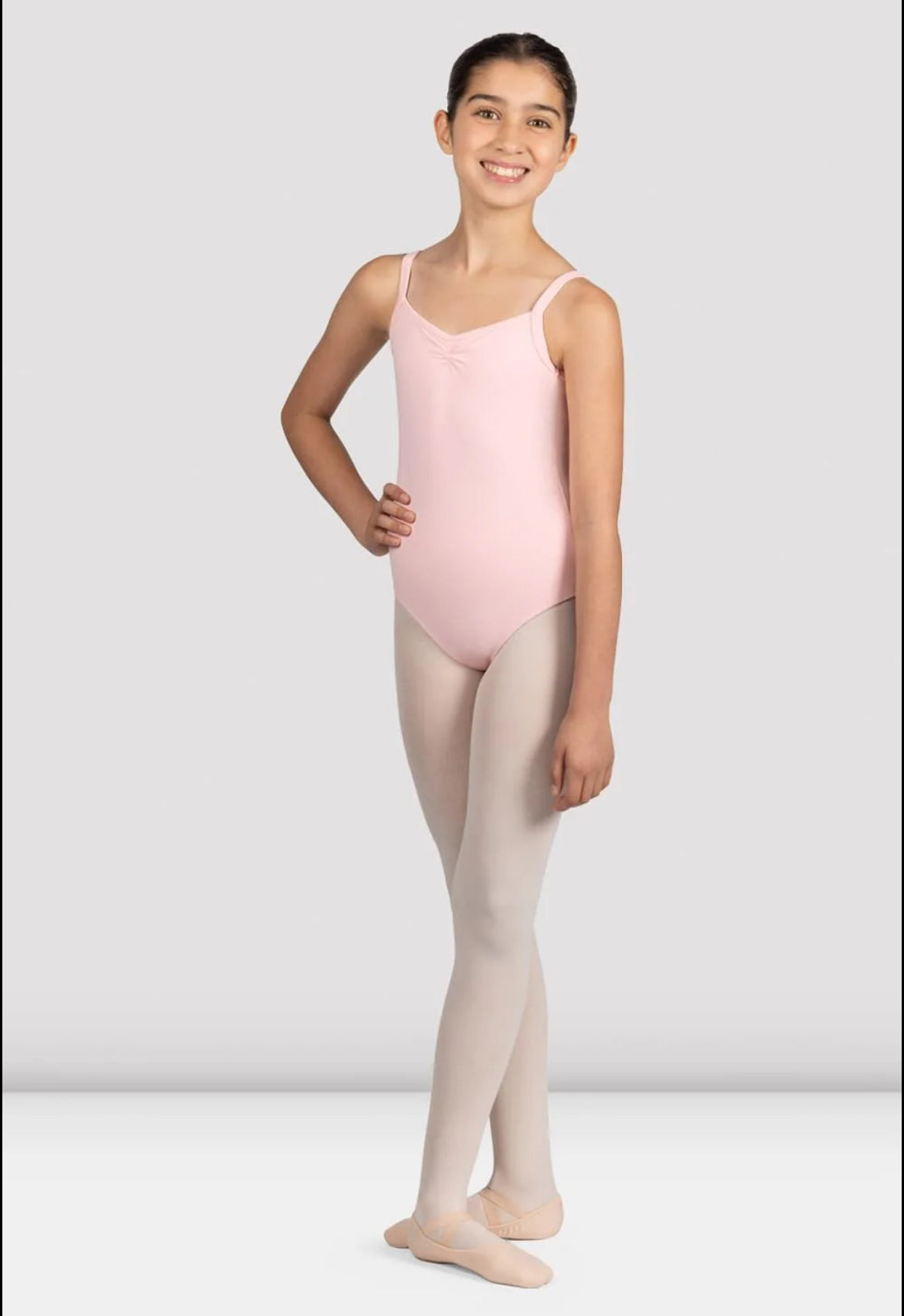 Mirella Girl’s Pink V Neck Leotard