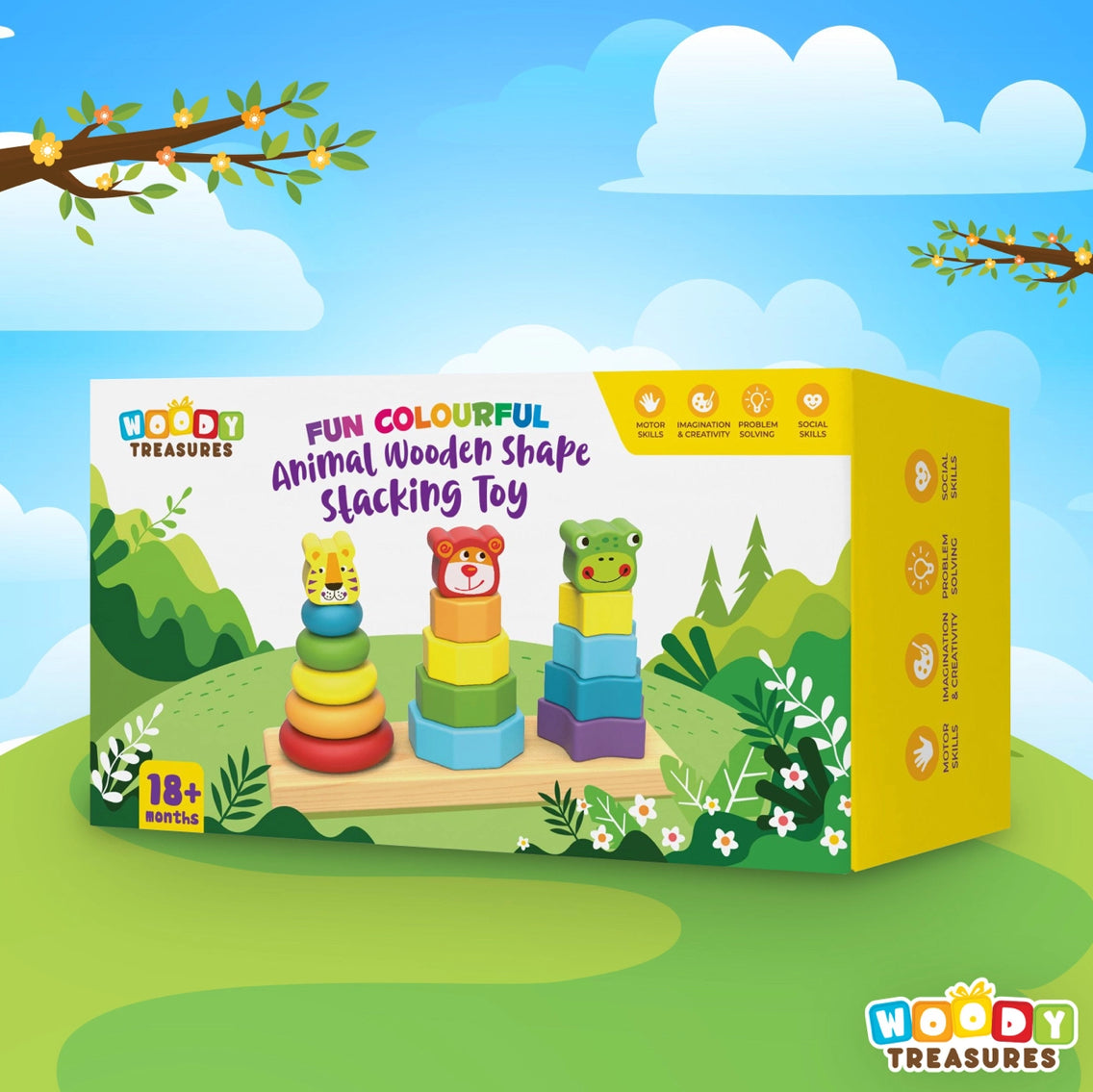 Woody Treasures Wooden Stacking Toys