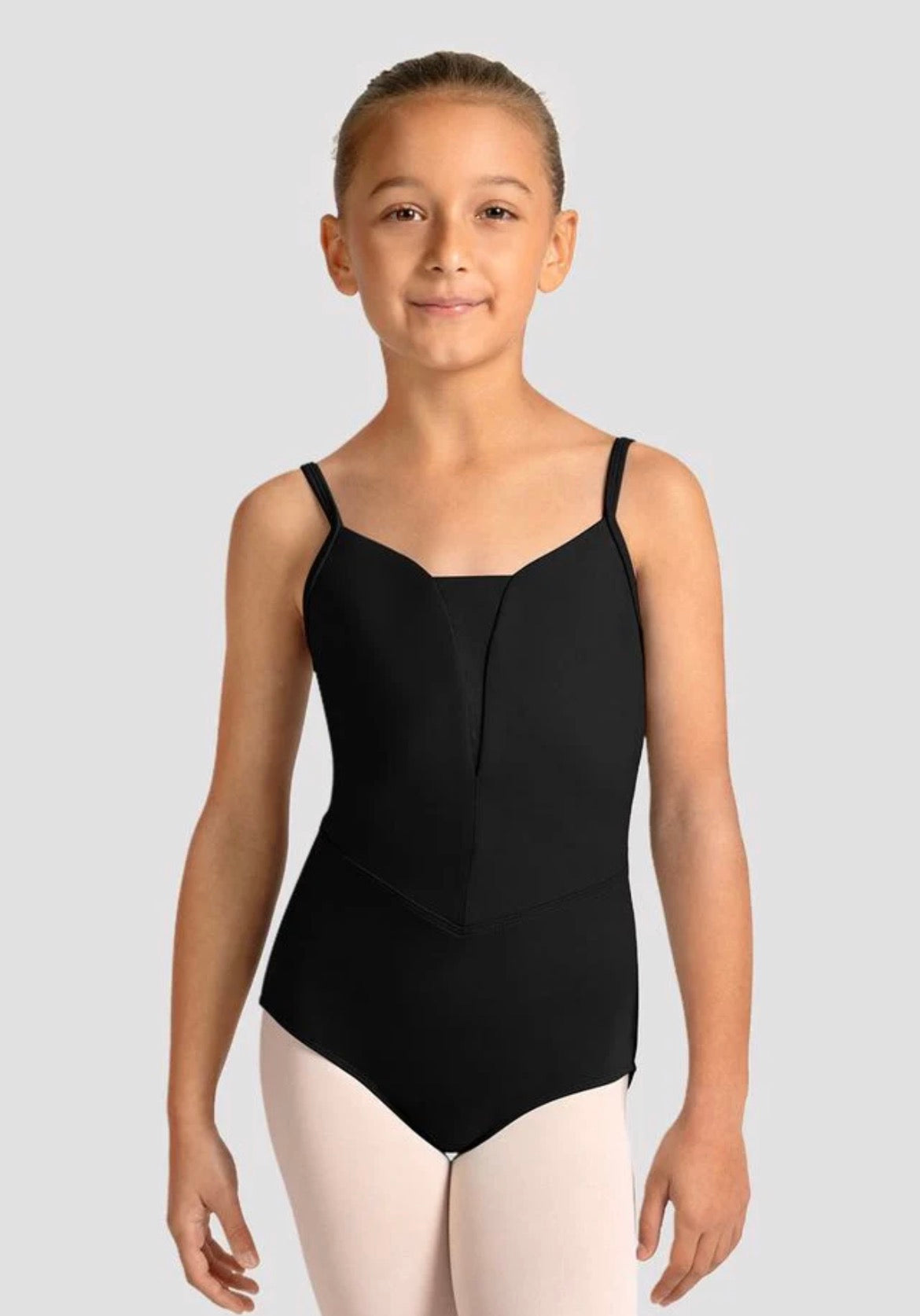 Mirella Girl’s Black Celestia Camisole Leotard
