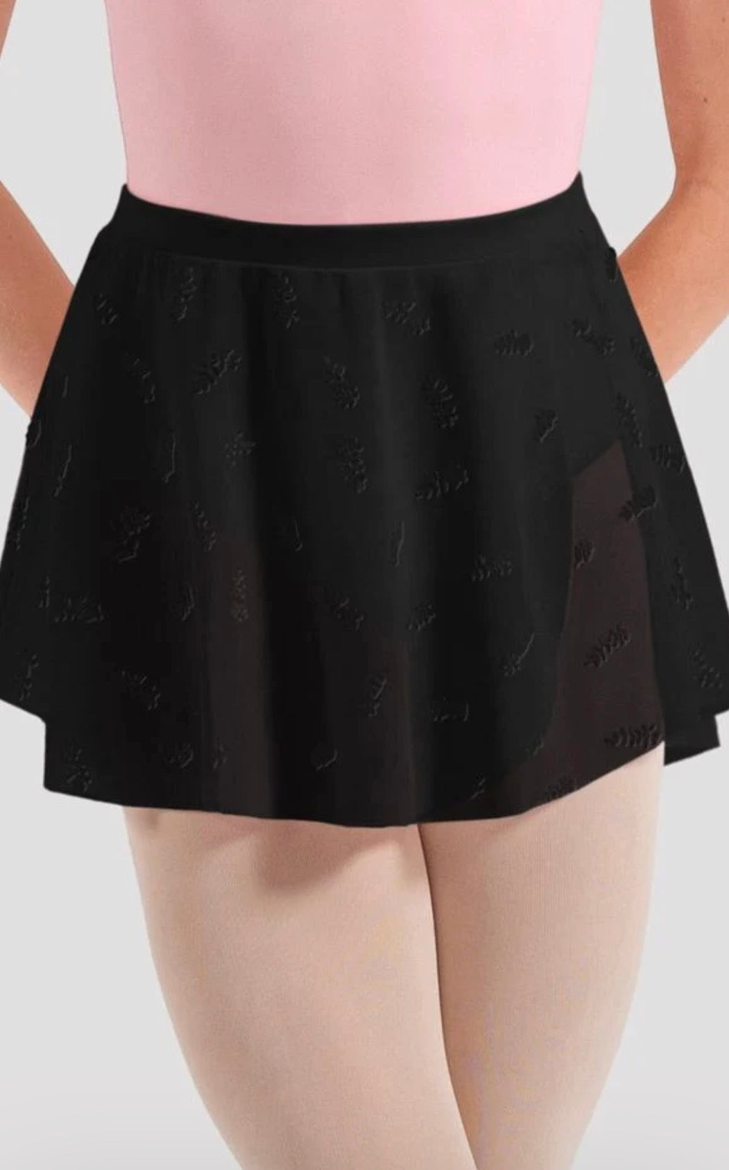 Bloch Black Mila Floral Mesh Skirt
