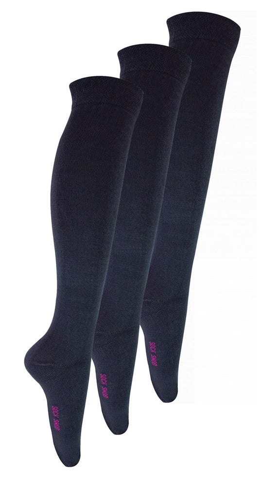 Sock Snob Dark Grey 3 Pairs Knee High Socks