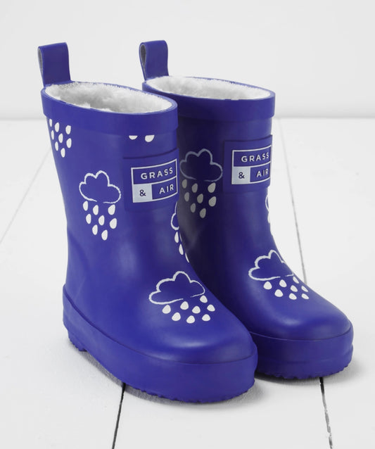 Grass & Air Inky Blue Colour Reveal Wellies