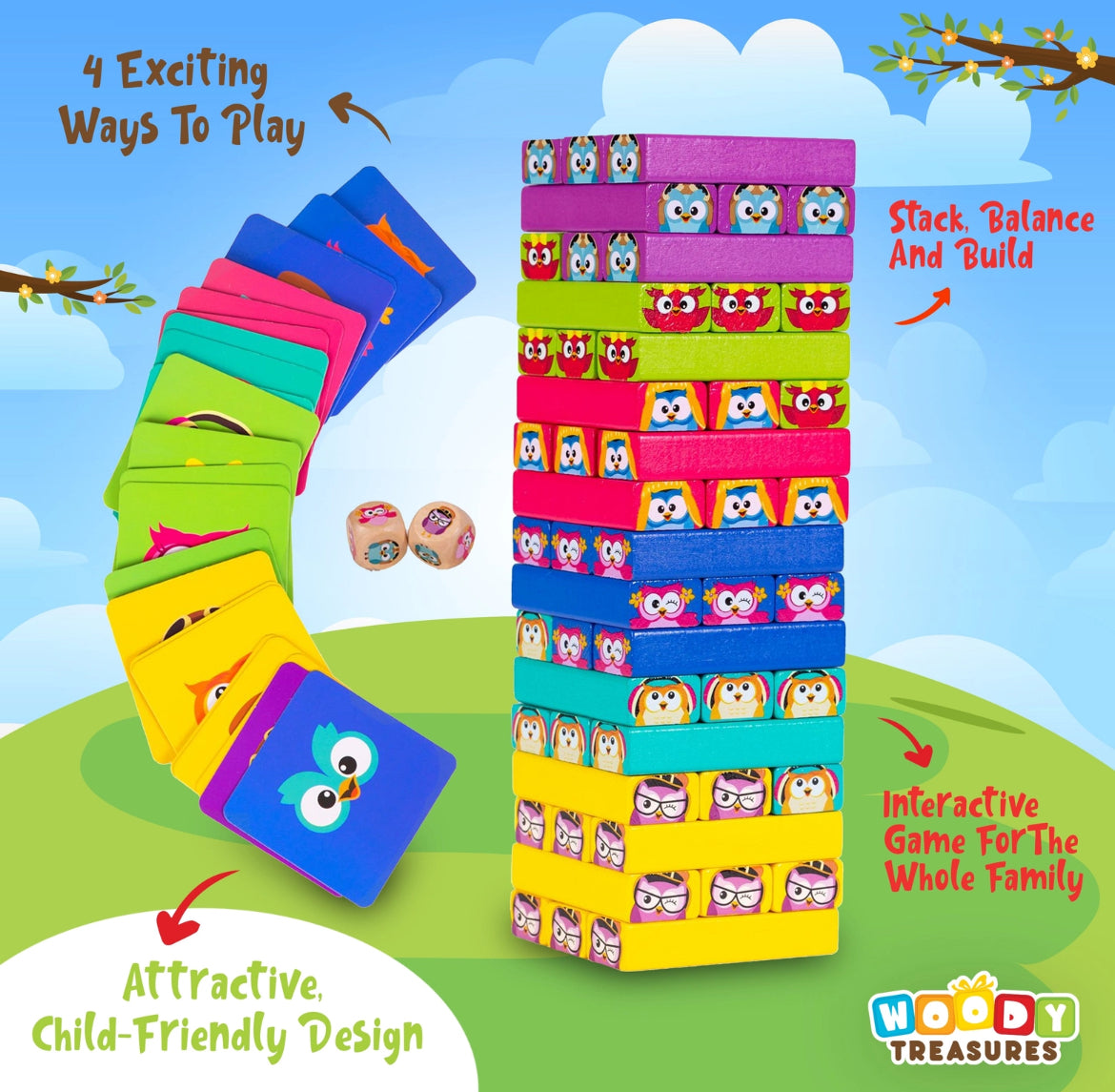 Woody Treasures Tumbling Towers