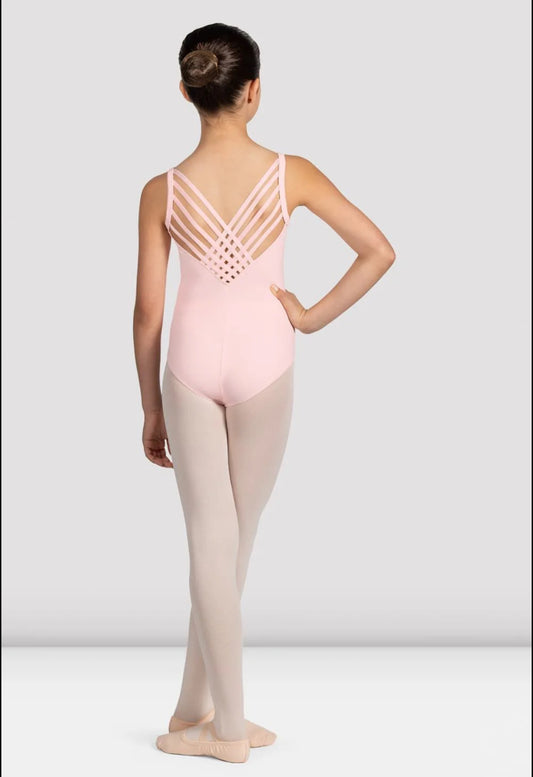 Mirella Girl’s Pink V Neck Leotard