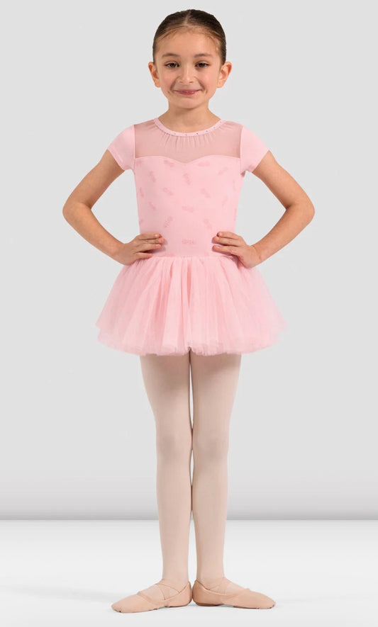 Bloch Pink Nora Floral Cap Sleeve Tutu Dress