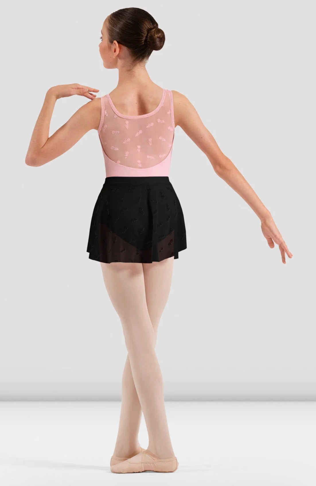 Bloch Black Mila Floral Mesh Skirt
