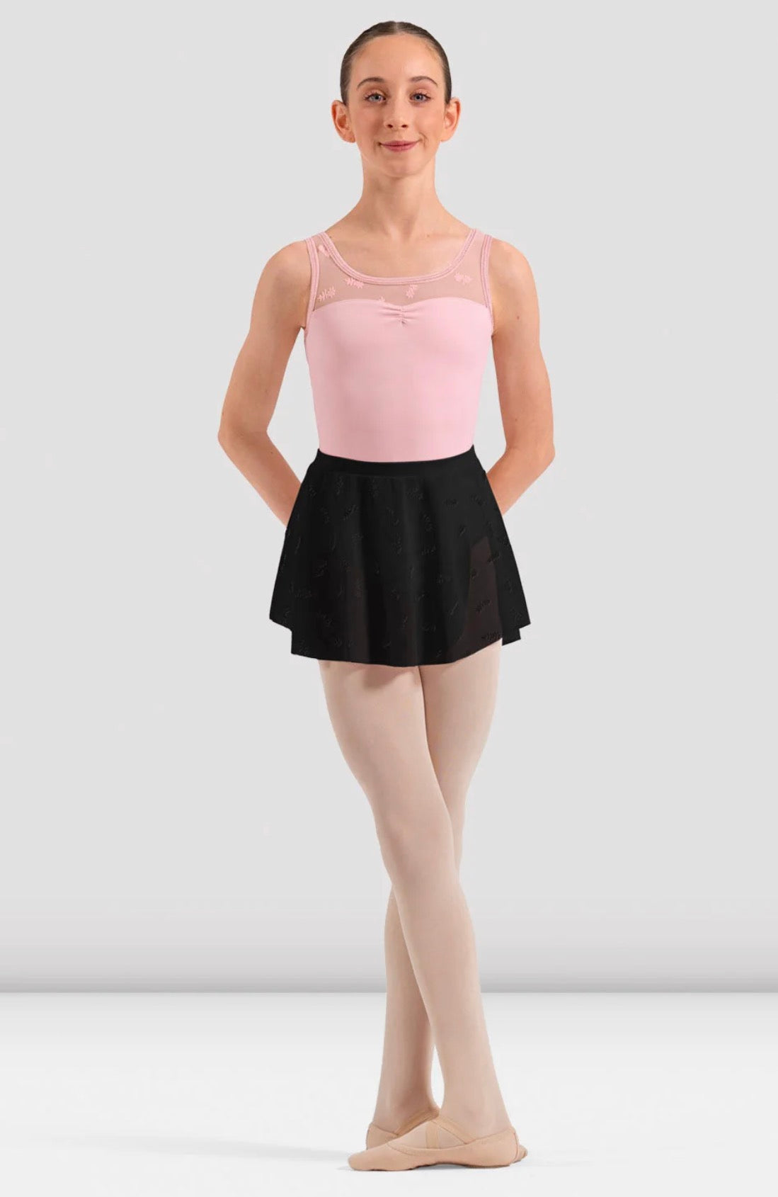 Bloch Black Mila Floral Mesh Skirt