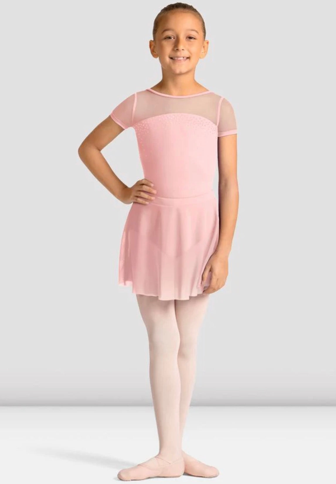 Mirella Girl’s Candy Pink Celestia Mesh Skirt