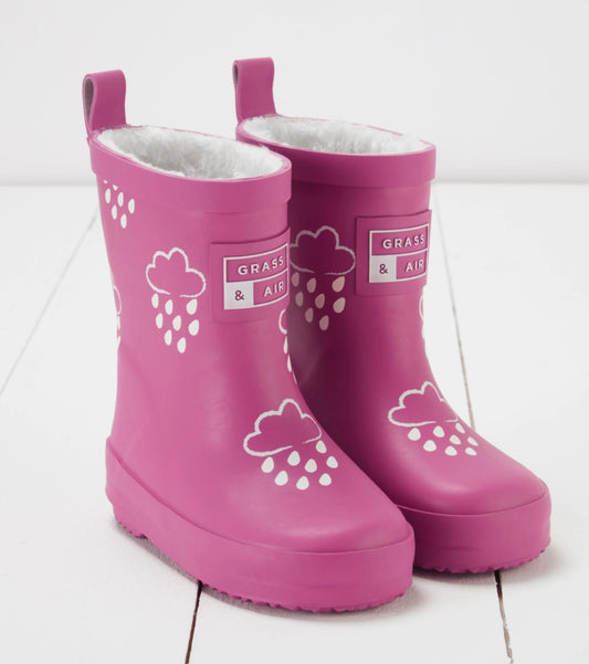 Grass & Air Orchid Pink Colour Reveal Wellies