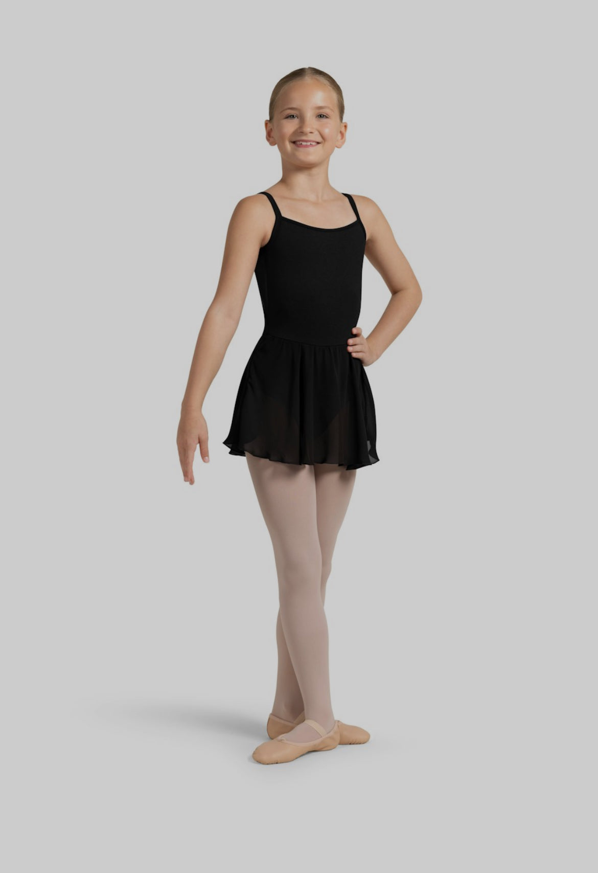 Bloch Poppy Girl’s Black Embroidered Skirted Leotard