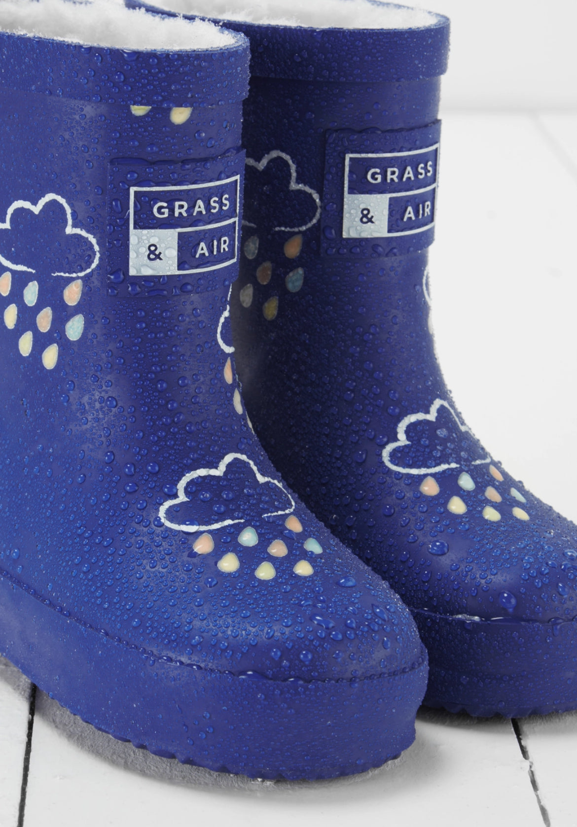 Grass & Air Inky Blue Colour Reveal Wellies